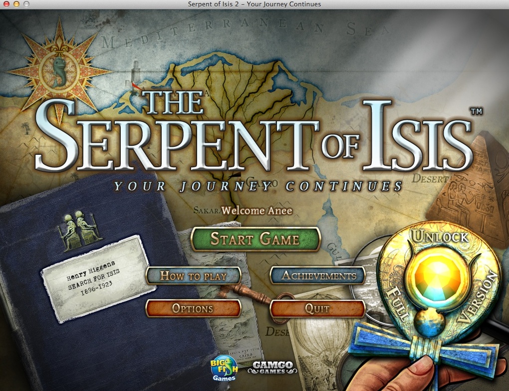 The Serpent of Isis - Your Journey Continues 1.0 : Main Menu