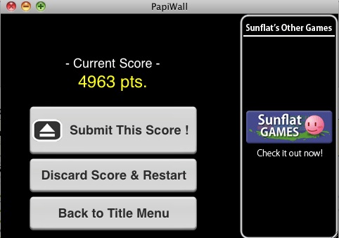 PapiWall 1.0 : Score