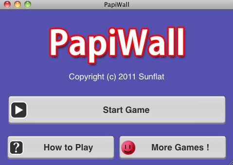 PapiWall 1.0 : Main menu