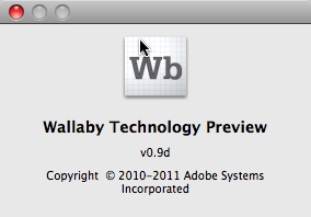 Wallaby Technology Preview 0.9 : Main window