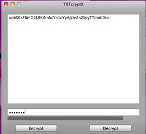 TXTcrypt 1.3 : Main interface