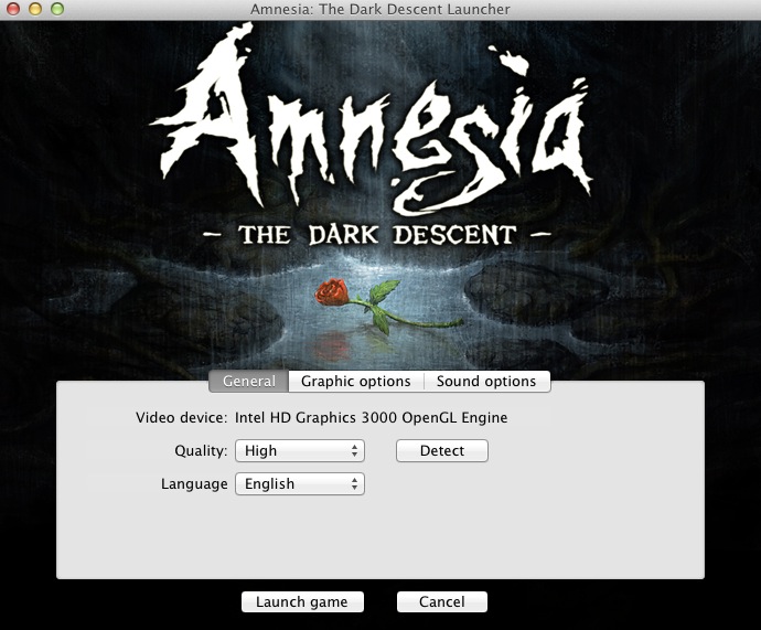 Amnesia The Dark Descent 1.0 : Launcher