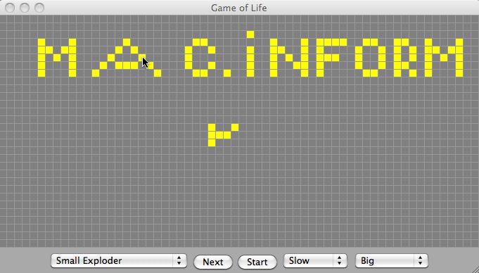 The Game of Life 1.5 : Main window