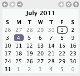 TinyCal 1.4 : Calendar