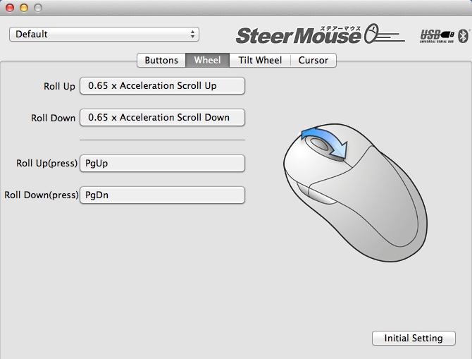 SteerMouse 4.1 : Configuring Mouse Wheel Settings