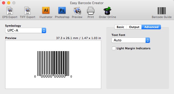 Easy Barcode Creator 3.0 : Advanced Settings