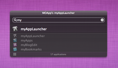 myAppLauncher 1.5 : Main window