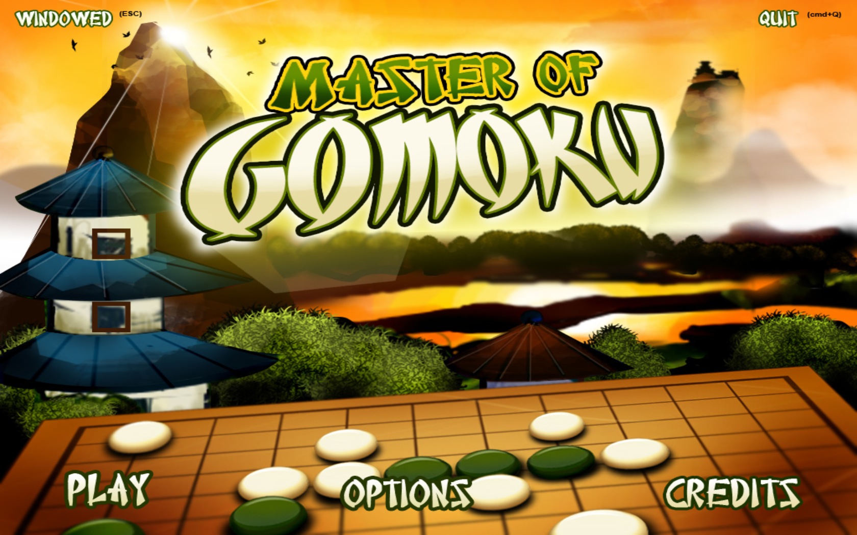 Master Of Gomoku 1.0 : Menu