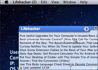 Lifehacker 1.0 : Main Window