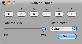 SkalMac Tuner 1.2 : Main window