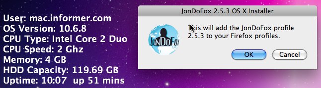 JonDoFirefox 2.5 : Main window
