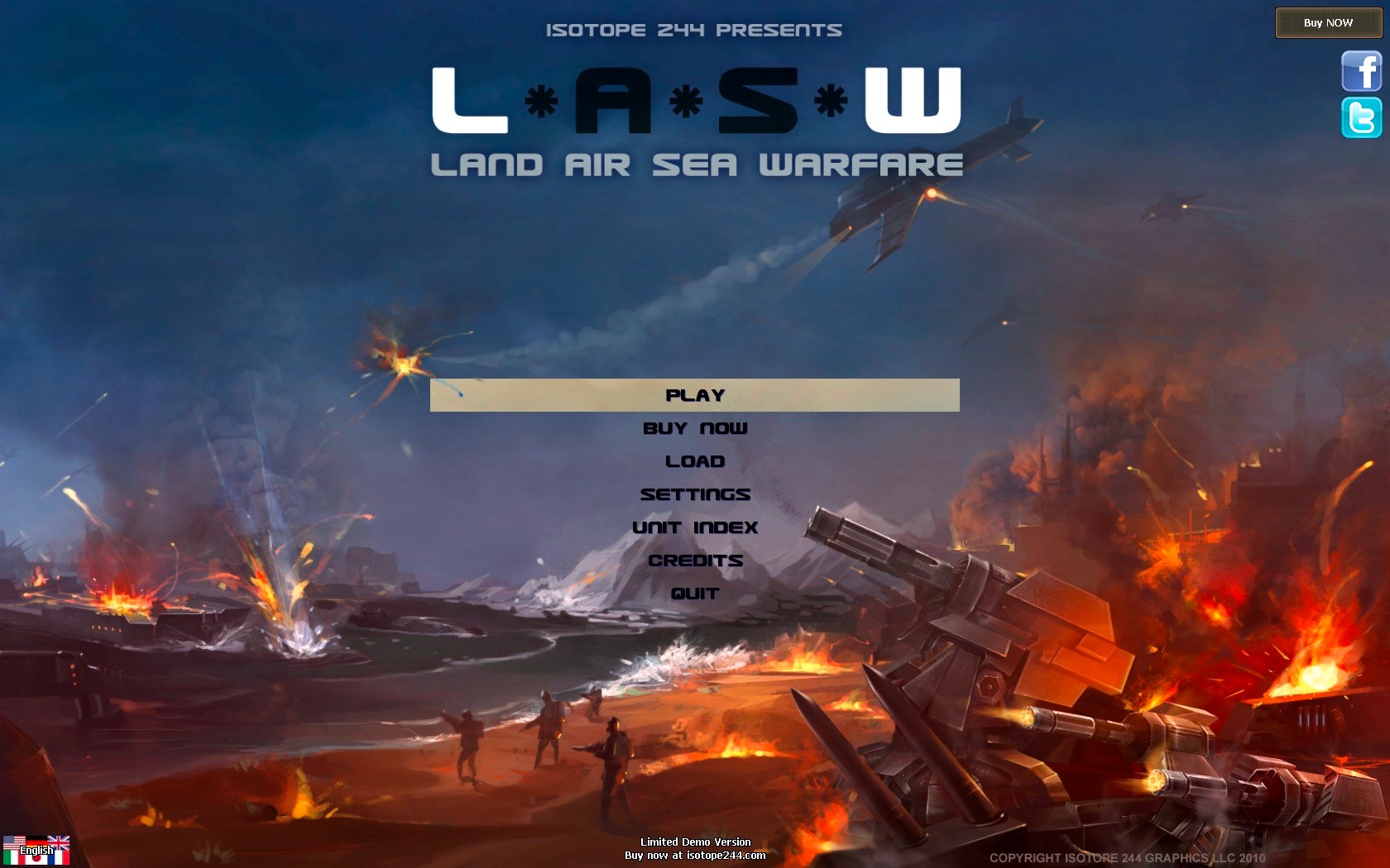 Land Air Sea Warfare 2.1 : Menu