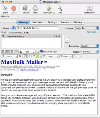 maxbulk mailer mac high sierra