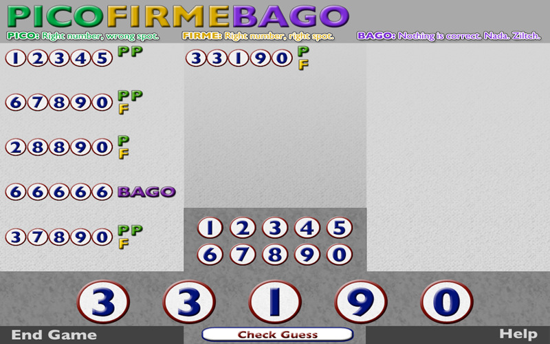 Pico Firme Bago 1.0 : Main window