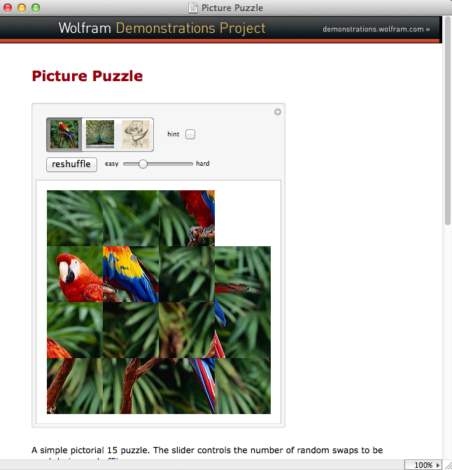 Wolfram CDF Player 8.0 : Demonstration Project