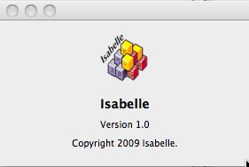 Isabelle 1.0 : Main window