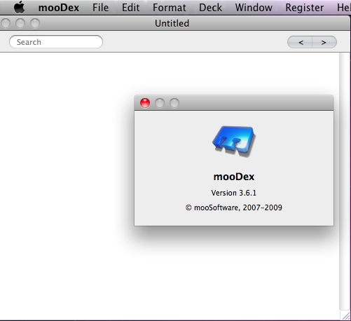 mooDex 3.6 : Main window