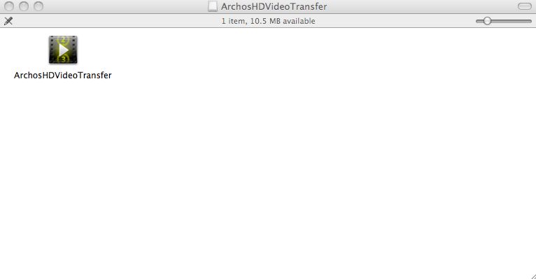 ArchosHDVideoTransfer 1.0 : Main window