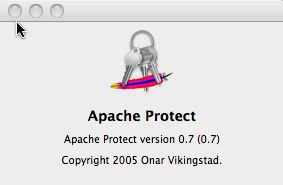 Apache Protect 0.7 : Main window
