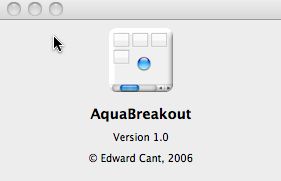 AquaBreakout 1.0 : Main window