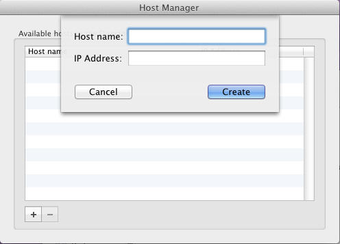 Host Manager 1.0 : Main Window