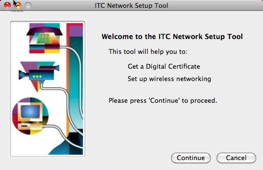 ITC Network Setup Tool 0.8 : Main window
