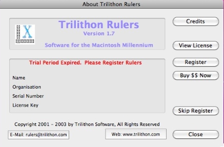 Trilithon Rulers 1.7 : Main windows