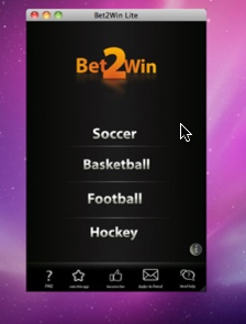 Bet2Win-Lite 1.0 : Main window