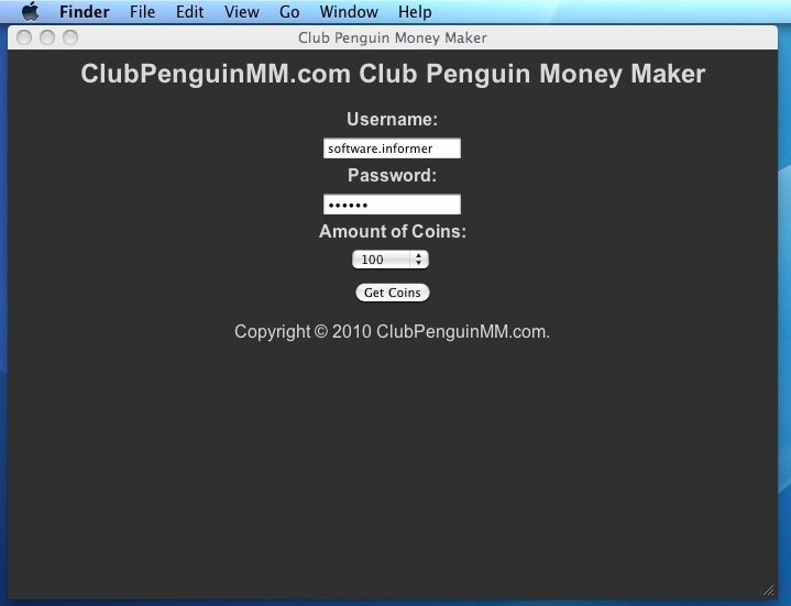 Club Penguin Money Maker 1.0 : General View