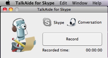 TalkAide for Skype 1.3 : Main window