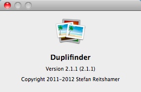 Duplifinder : About window