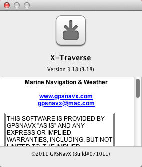 X-Traverse 3.1 : About Window