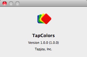 TapColors 1.0 : About Window