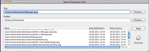 Search Duplicate Files 1.0 : Main window