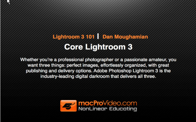 Course For Lightroom 101 1.2 : Main window