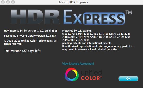 HDR Express 1.1 : Main Window