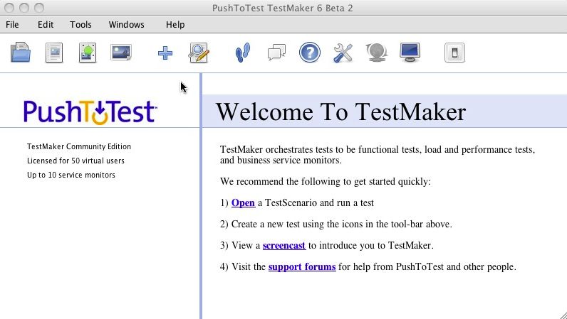 TestMaker 6.0 : Main window