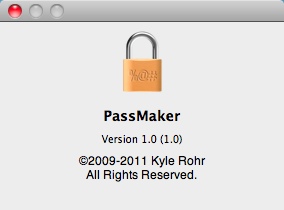 PassMaker 1.0 : About Window