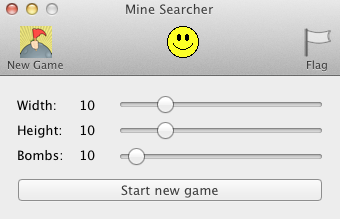 Mine Searcher 1.1 : Main window