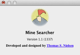 Mine Searcher 1.1 : About window