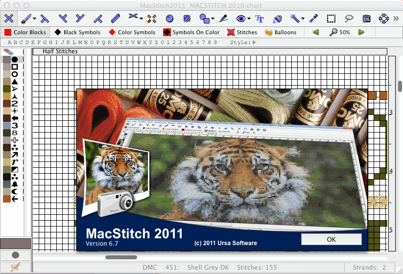 MacStitch 6.7 : Main Window