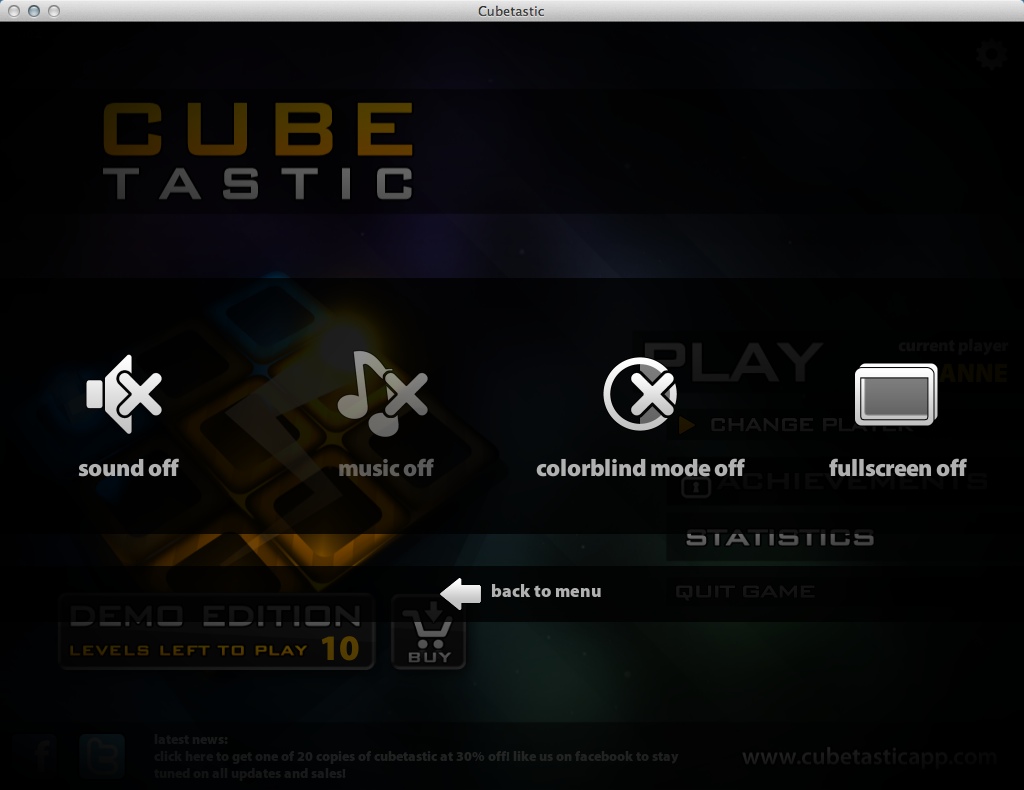 Cubetastic 1.0 : Program Preferences