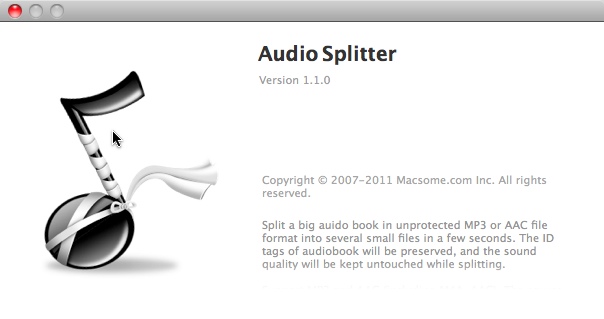 Audio Splitter 1.1 : About