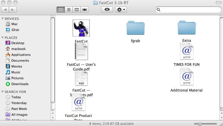 FastCut 3.1 beta : Main window