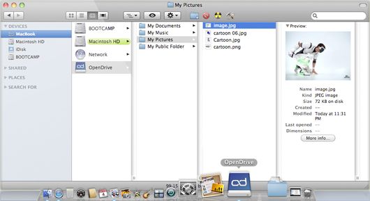 OpenDrive 1.0 beta : Main window