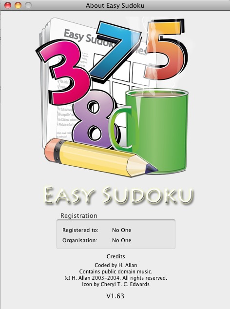 Easy Sudoku 1.6 : About