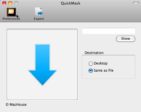 QuickMask 1.1 : Main window