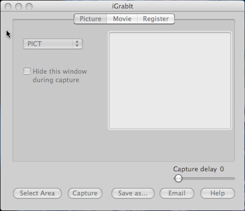 iGrabIt 1.0 : Main window