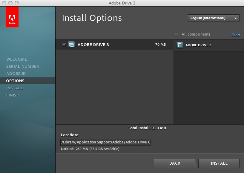 Adobe Drive CS4 3.0 : Main window