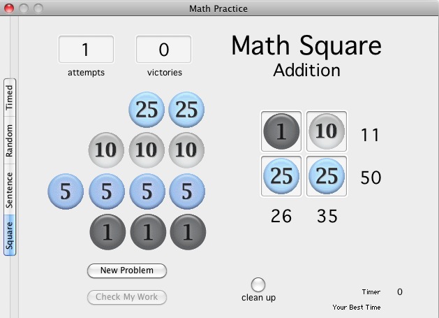 Math Practice 2.6 : Math square